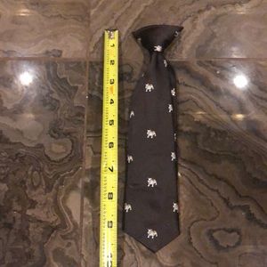 Toddler boys clip on bulldog tie